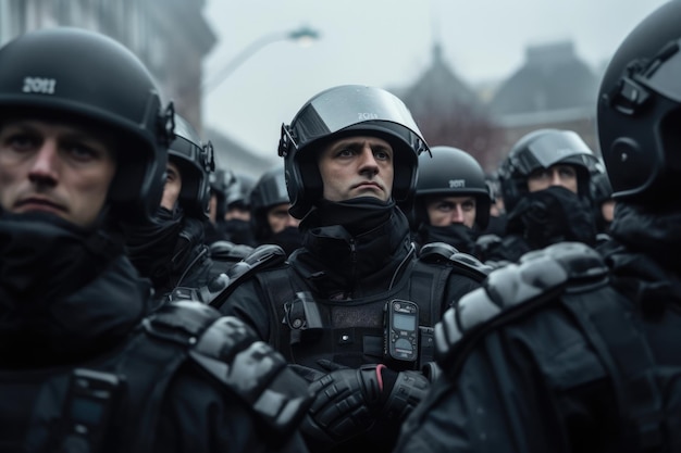 Persone uomo folla rivolta mosca polizia casco russia protesta politica poliziotto uniforme di strada