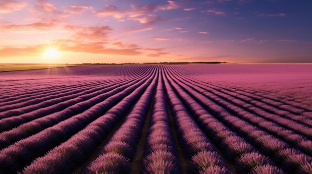 Perspettiva aerea dell'altopiano di Purple Valensole