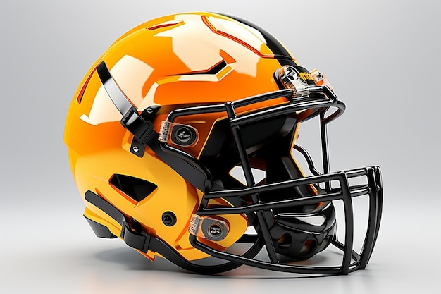 Perspettiva dell'Amber American Football Helmet Generative Ai