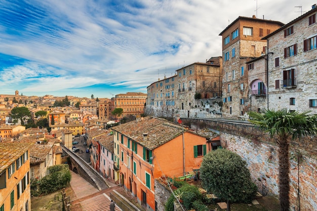 Perugia Italia sulla via dell'acquedotto medievale