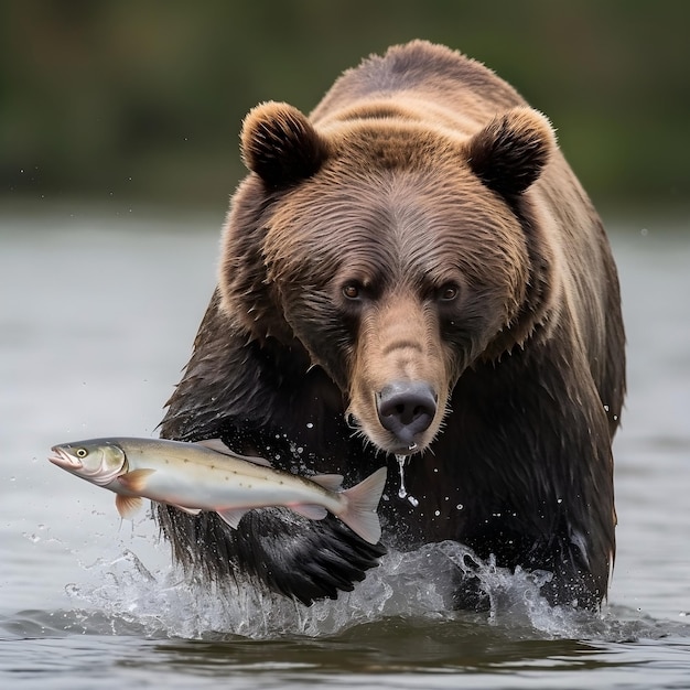 Pesca di caccia all'orso bruno