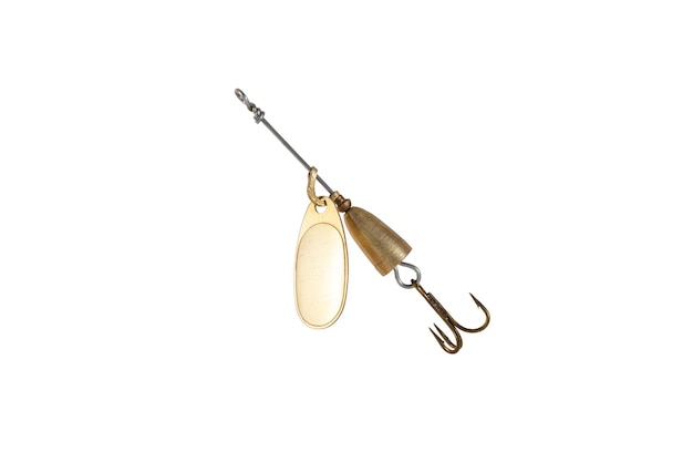 Pesca Spinner Spoon Lure isolato su sfondo bianco