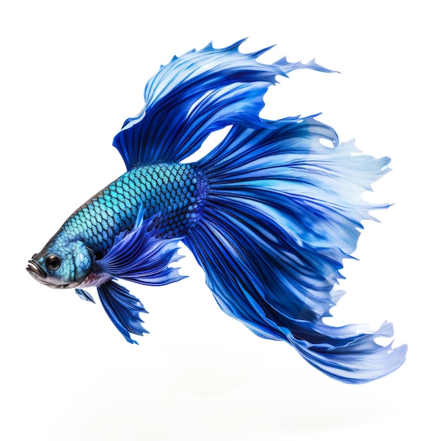 pesce betta dal colore blu argento