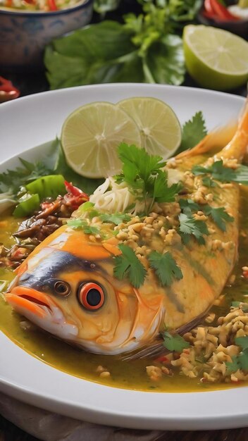 Pesce curry thailandese al vapore