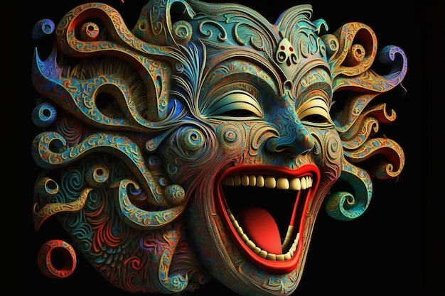 Pesce d'aprile Primo d'aprile Maschera di risate e sorrisi Gioia e scherzi Clown e artisti Lotteria e divertimento Divertente biglietto di auguri Volantino pubblicitario Volantino articolo Design colorato