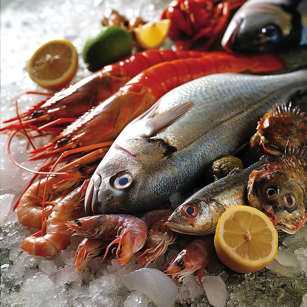 Pesce e frutti di mare Ai generativo