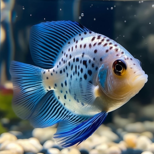 Pesce farfalla blu Illustrazione AI GenerativexA