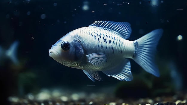 Pesce farfalla blu Illustrazione AI GenerativexA