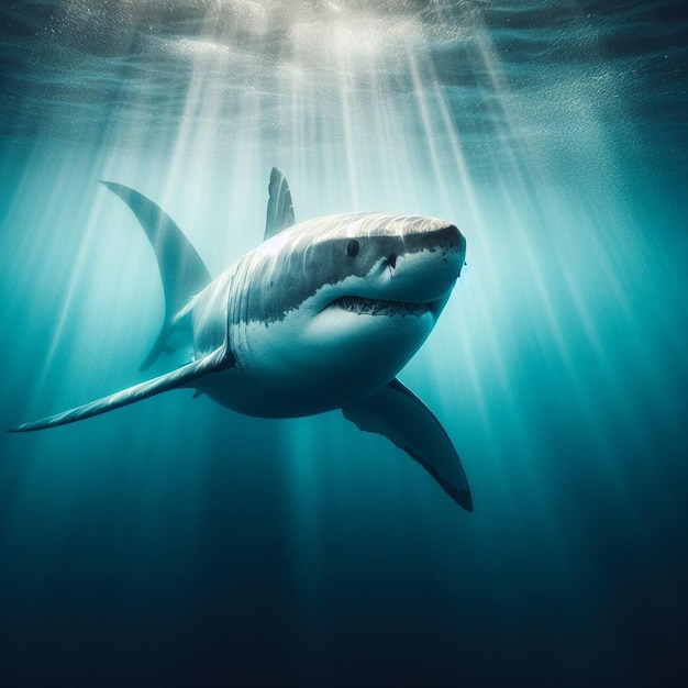 Pesce killer animale grande squalo bianco simbolo icona emoji logo illustrazione segno emoticon