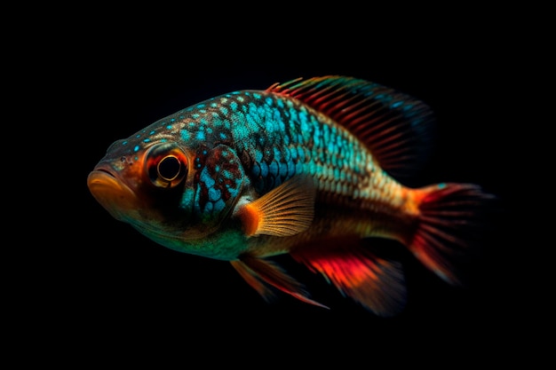 Pesce multicolore IA generativa