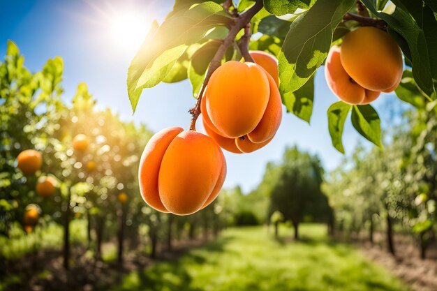 pesche mature in giardino