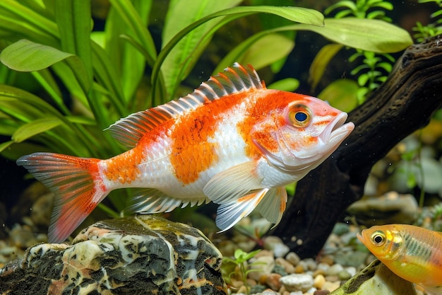 Pesci in acquario per l'allevamento di pesci