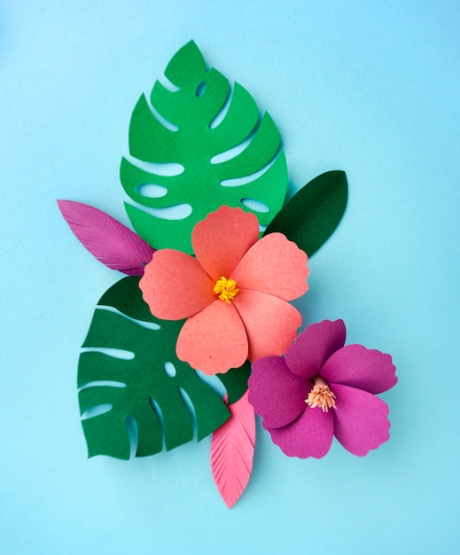 Petali Naturali di Papercraft tropicali fatti a mano