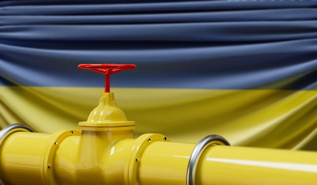 Petrolio e gasdotti ucraini Concetto di industria petrolifera rendering 3D