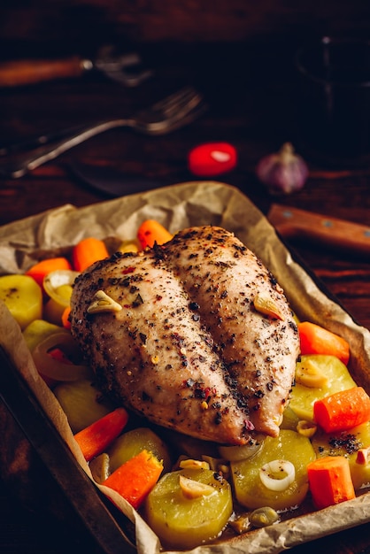 Petto di pollo condito al forno