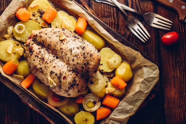 Petto di pollo condito al forno