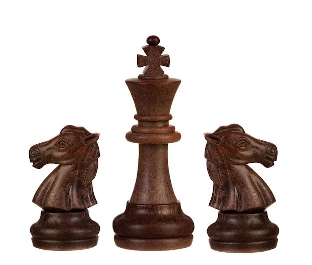 Pezzi degli scacchi marroni