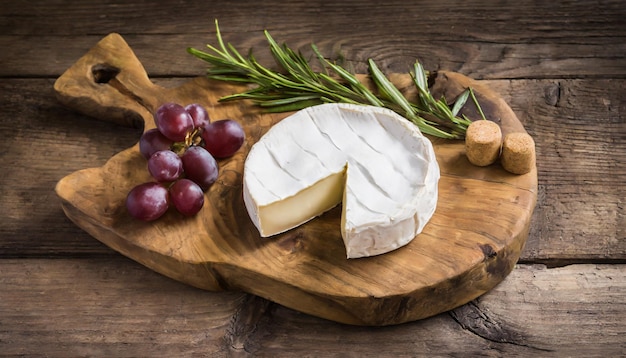 pezzi di camembert francese serviti su superficie di ardesia