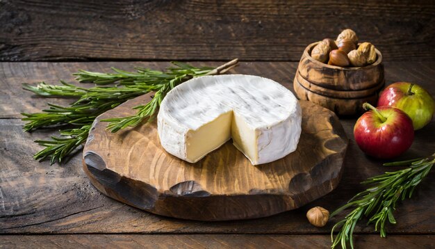 pezzi di camembert francese serviti su superficie di ardesia