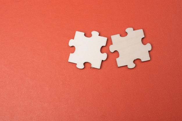 Pezzi di puzzle come concetto di strategia aziendale