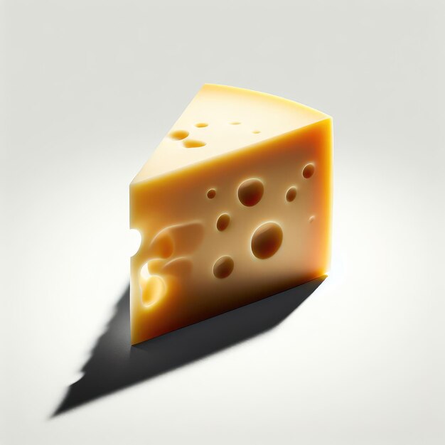 pezzo di formaggio isolato su bianco