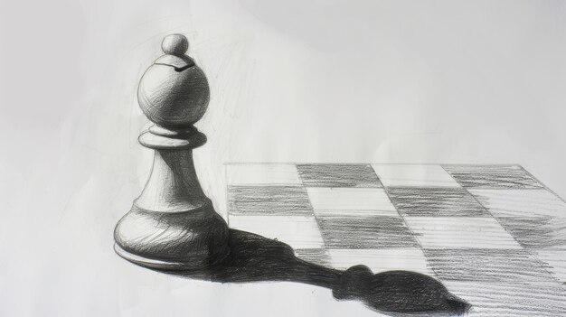 Pezzo di scacchi sulla scacchiera