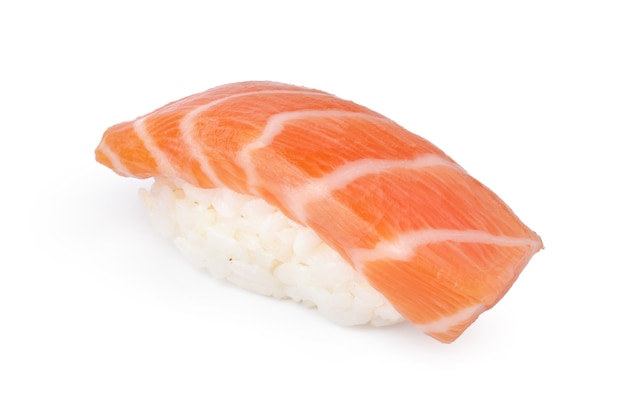 Pezzo di sushi Nigiri isolato su priorità bassa bianca