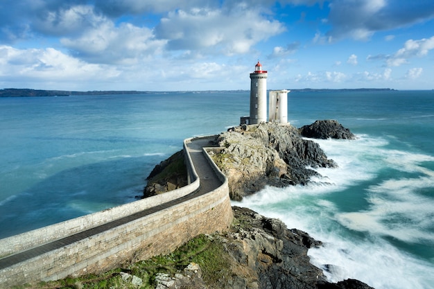 Phare du petit minou a Plouzane, in Bretagna, in Francia