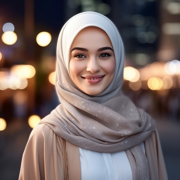 photo bella donna che indossa l'hijab