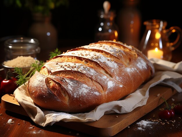 Piaceri da forno soddisfacenti Pane gustoso e torte deliziose