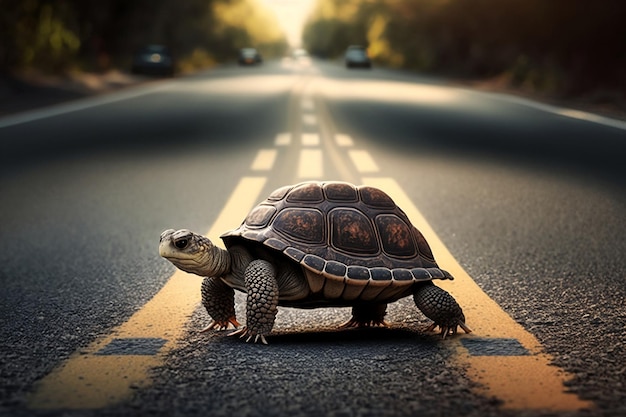 Piacevole Turtle Road Crossing AI