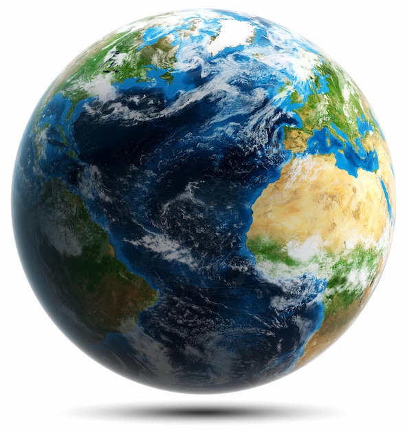 Pianeta Terra globo mappa del mondo isolata