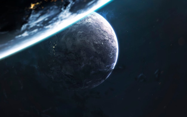 Pianeti dello spazio profondo, fantastici sfondi di fantascienza, paesaggi cosmici. Elementi di questa immagine forniti dalla NASA