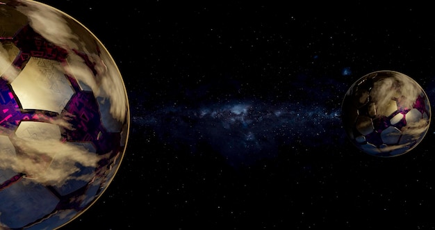 Pianeti di tecnologia fantascientifica sullo sfondo dello spazio stellato Elementi di questa immagine forniti dalla NASA