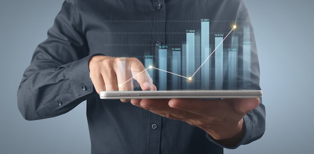 Pianifica la crescita del grafico e l'aumento degli indicatori positivi del grafico nella sua attività su tablet