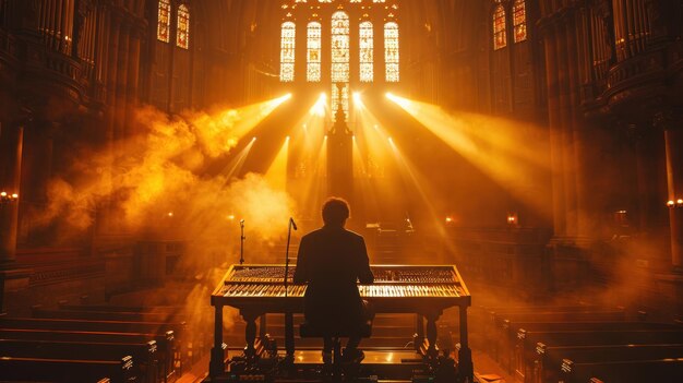 pianista maschio sul palco