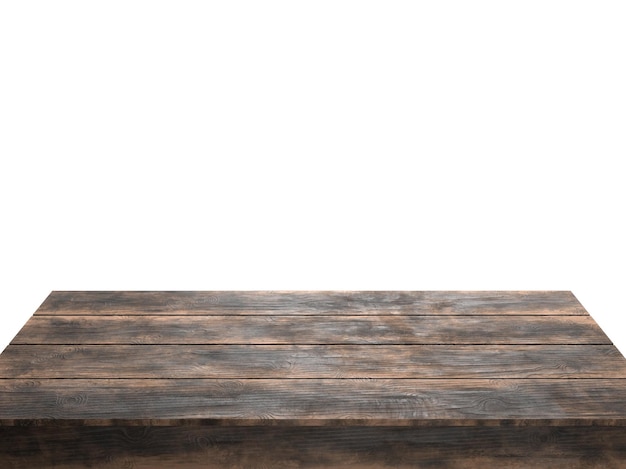 Piano d'appoggio della cucina del ristorante con ripiano in legno vuoto vintage