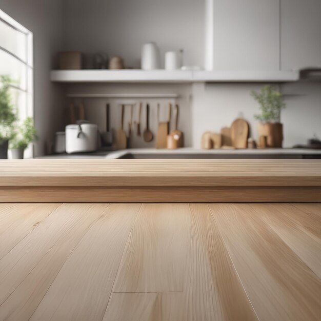 Piano di lavoro in legno in cucina