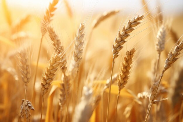 Piano ravvicinato di grano maturo