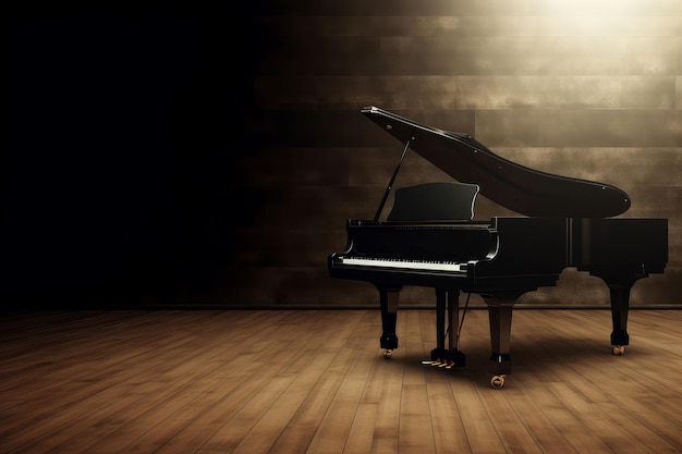 Pianoforte sfondo scuro Genera Ai