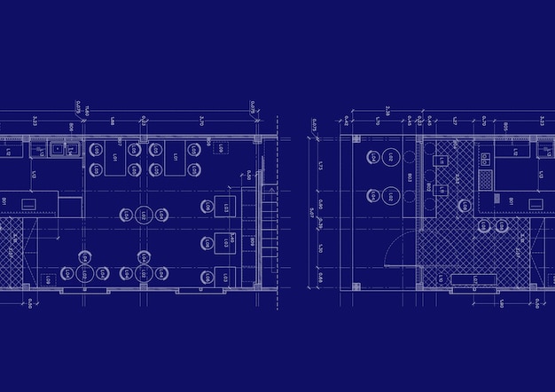 Pianta dell'edificio progettata sul disegno