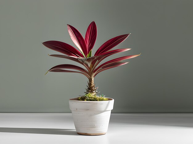 Pianta della casa in vaso isolata in sfondo bianco luminoso pianta interna decorativa Immagine generata dall'IA