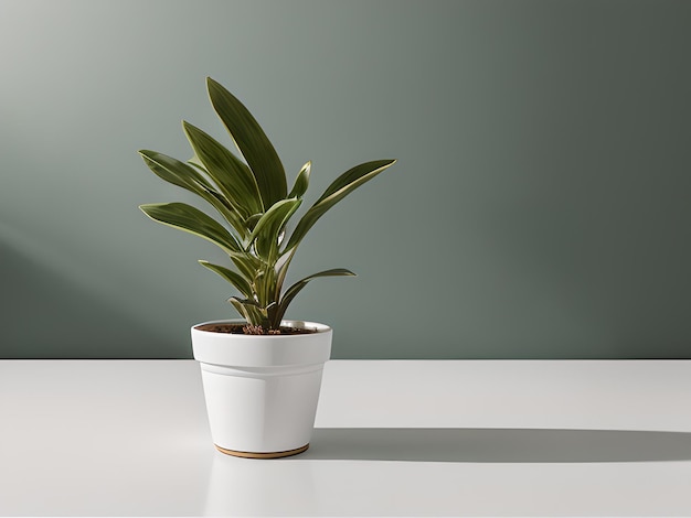 Pianta della casa in vaso isolata in sfondo bianco luminoso pianta interna decorativa Immagine generata dall'IA