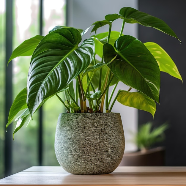 pianta di monstera in vaso