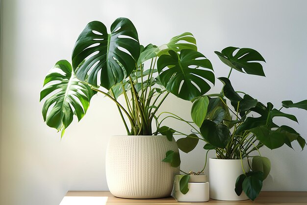 pianta di monstera in vaso