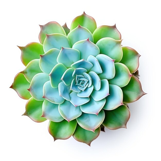 Pianta Echeveria senza vasi isolati Illustrazione AI Generativa