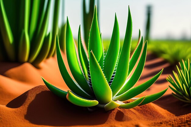 Pianta intera di aloe vera