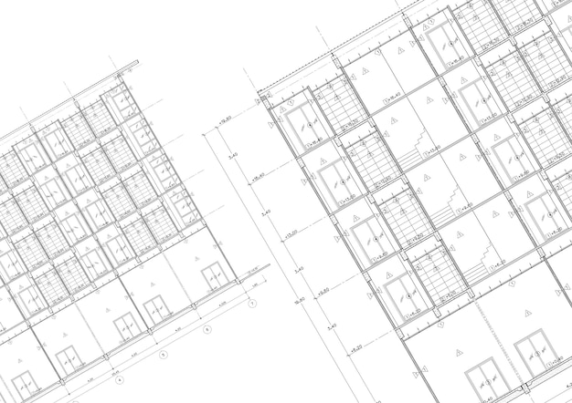 Pianta progettata edificio sul disegno