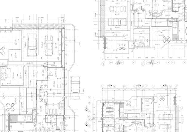 Pianta progettata edificio sul disegno