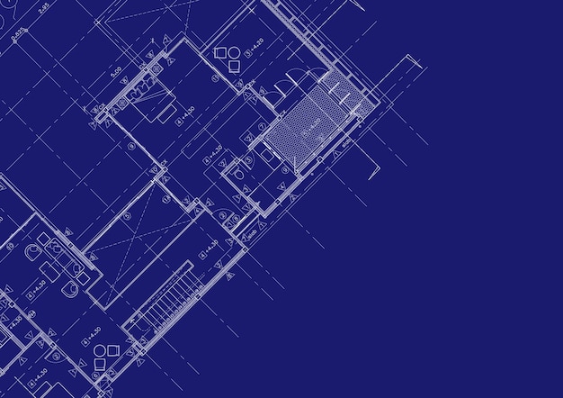 Pianta progettata edificio sul disegno